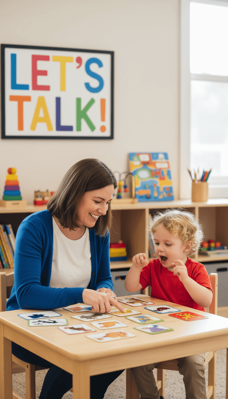 Speech therapy session focused on language development
