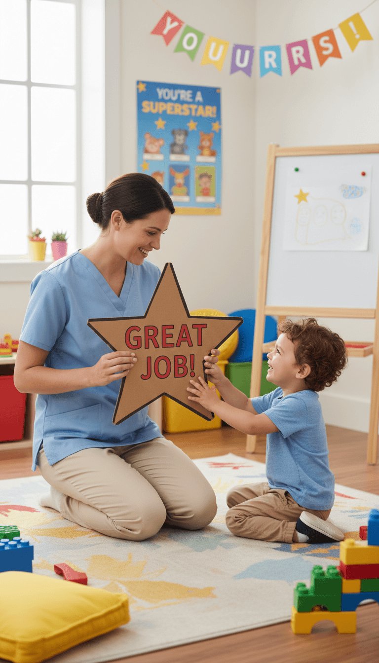 ABA therapy session with child and therapist